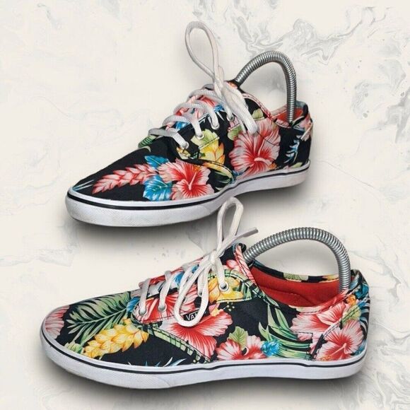 Vans Off The Wall Tropical Colorful Summer Floral Shoes sneakers Women Size 8.5 - Picture 1 of 8